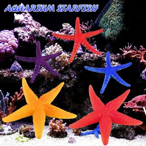 Starfish Mediterranean Style Eco-friendly Plastic Beach Coastal Simulation Starfish DIY Craft Ornament Home Fish Tank Decoration