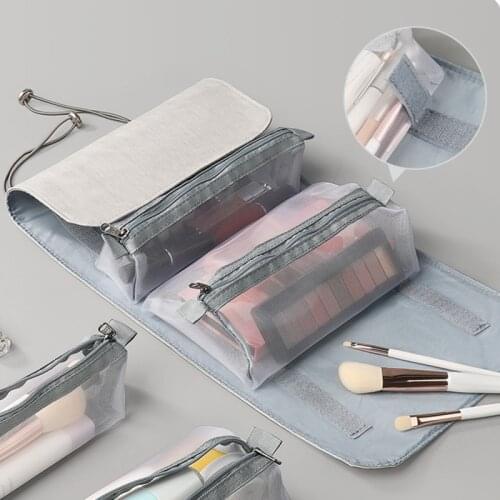 1PCS Women Men Necessary Cosmetic Bag Simple Travel Organizer Fashion Small Large Black Toiletry Bags Makeup Pouch
