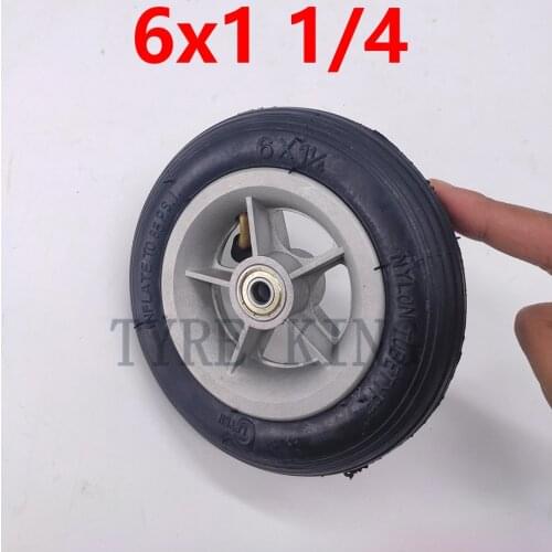 Newest 6x1 1/4 Wheel Inner Tube Outer Tyre for 6*1 1/4 Inflation Tire Wheel Wheelchair Gas Mini Electric Scooter Accessory