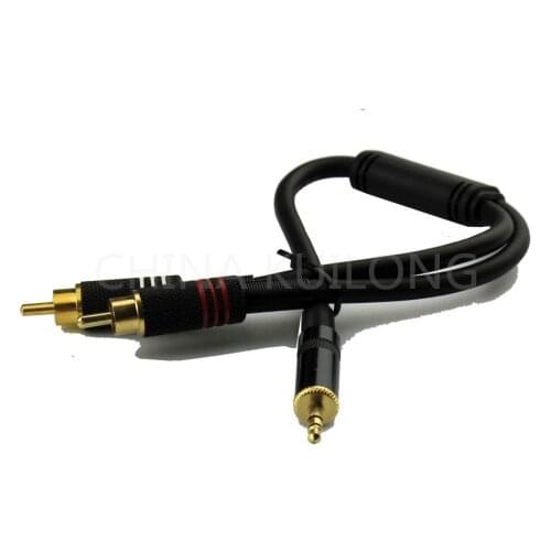 Wholesale 25pcs/lot Brand New 0.18M XLR Merger Y Combiner 1/8" male to 2 RCA audio Cable adapte