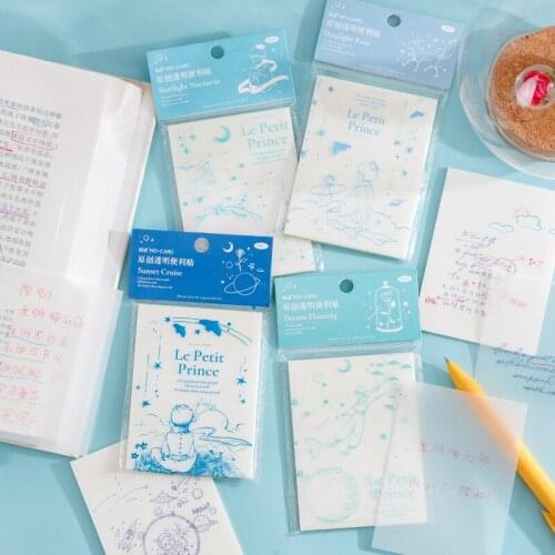 Dimi 50 Sheets Transparent Sticky Notes Waterproof PET Memo Pads Reading Correction Mark Check List Office School Supplies