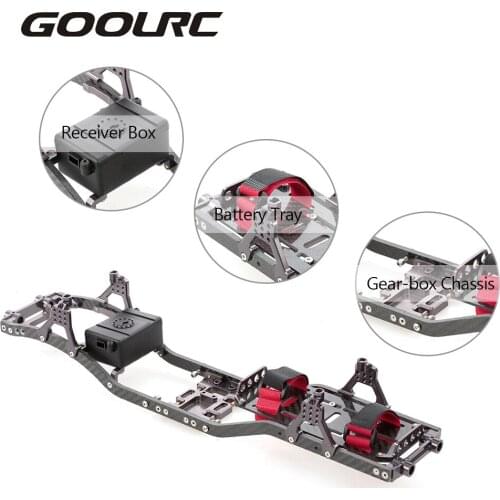 GOOLRC SCX10 Frame Girder Carbon Graphite Chassis Professionals Frame Rails for 1/10 Axial SCX10 RC Crawler Truck Off-road Car