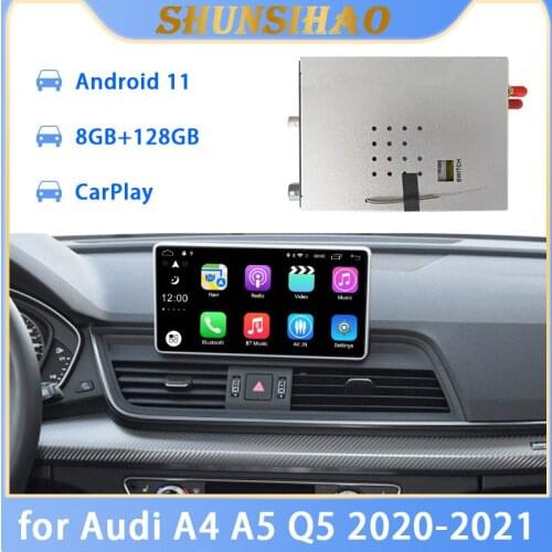 ShunSihao Android decoding box vehicle GPS navi for A4 A5 Q5 2020-2021 multimedia video interface box wireless carplay 128G