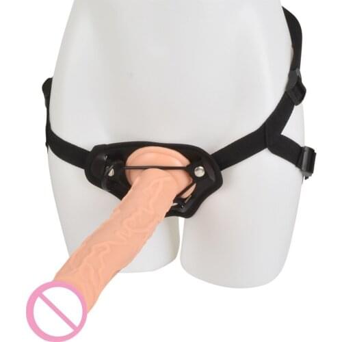 Super Huge Dildos with Suction Cup Leather Strap on Dildo Harness Realistic Penis BDSM Adult Sex Product for Women Lesbian Gay
