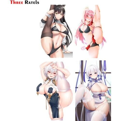 Three Ratels F82 sexy Anime girl azur lane skirt lift stockings thighhighs car hood sticker notebook decal