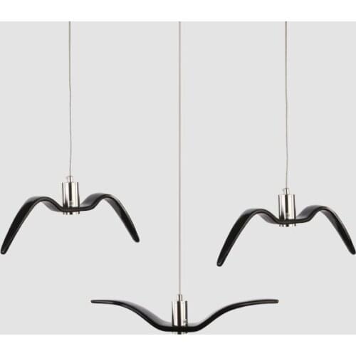 Creative White Resin Pendant light sky freedom bird Seagull pendant lamp Night Birds white black Pendant lamps lighting PA0315