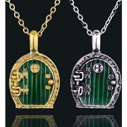 The Vintage Green Door Locket Pendant Chain Necklace Movie Jewelry Wholesale