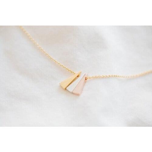 Wjzb Fashion triangle pendant necklaces for women