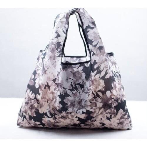 20PCS / LOT Folding Printed Shopping Bags Large Capacity Waterproof Reusable Bags Grocery Shopping Bags Tote Bags