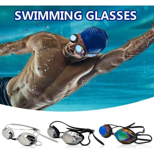 Swimming Accessories Adult Sunscreen Racing Goggles Waterproof And Foggy Colorful Plating Goggles очки для плавания E2