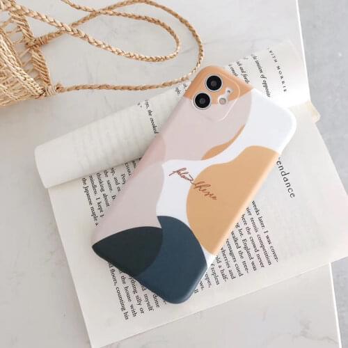 Fashion Retro Abstract Geometry Phone Case For iPhone 11 Pro XR X XS Max 8 7 Plus Shockproof Soft TPU Silicone Back Cover Coque