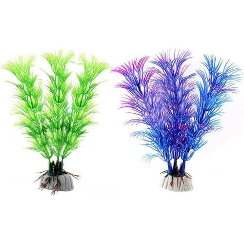 Aquarium Artificial Underwater Plants Aquarium Fish Tank Decoration Green Purple Water Grass Viewing Decorations