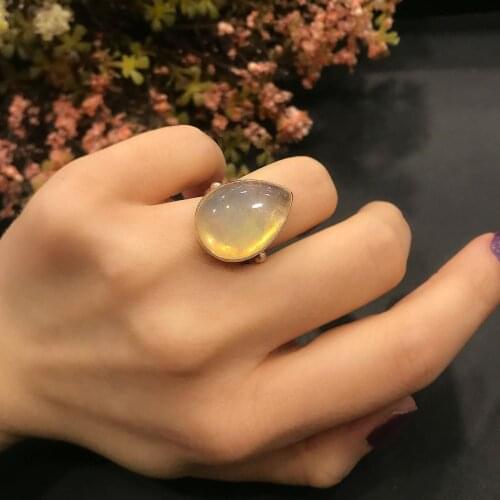 STELA DROP MOON STONE RING