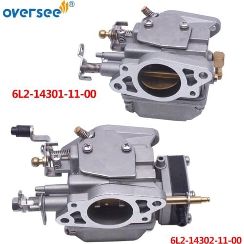 6L2-14301 Carburetor For Yamaha Outboard Motor 2T 2 Cylinder 20HP 25hp 25MLHU 6L2-14302-00 6L2-14301-00