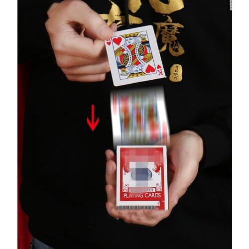 Card into the Box Magic Tricks,Card Magic Props Illusions Close up Magic Gimmick Magician Easy To Do Mentalism