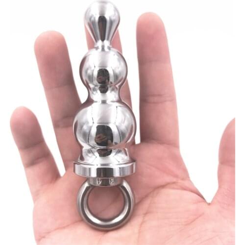 Metal Anal Plug with Smooth Touch Butt Plug No Vibrator Anal Bead Anus Dilator Anal Toys for Men/Women