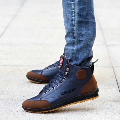 Mens Boots Spring And Autumn Winter Shoes Large Size B Department Botas Hombre Leather Boots Shoes Sneakers Boots Men Shoes