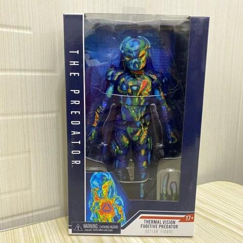 7.2inch Original NECA Figure Toys Thermal Vision Fugitive Predator Action Figure PVC Collectable Model Toy Doll