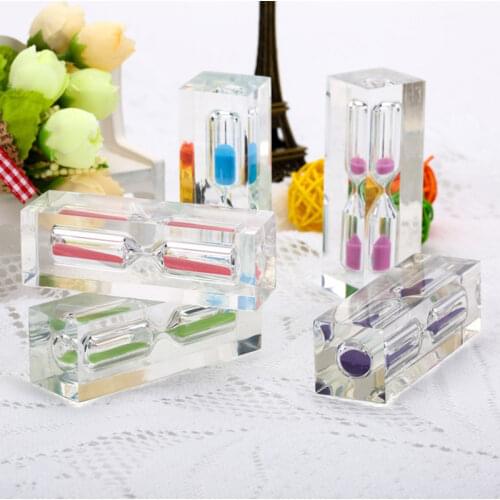 Mini 3 Minutes Hourglass Sand Timer Kids Toothbrush Timer Acrylic Sandglass Clock for Brushing Childrens Teeth Table Timer