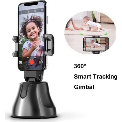 Smartphone Selfie Shooting Gimbal 360° Face Object Tracking Follow Up Selfie Stick for Photo Vlog Live Video Record Phone Holder