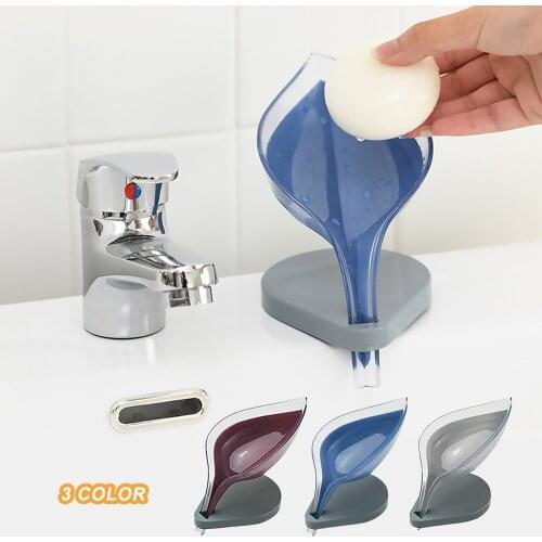 Bathroom Decor Leaf Shape Hollow Soap Holder Drainage Storage Holder Container 3