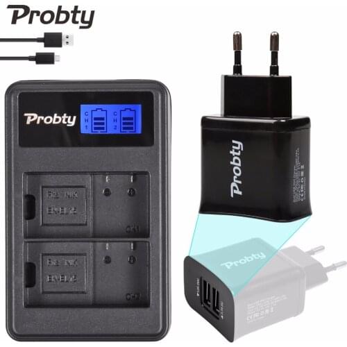Probty EN-EL15 EN EL15 USB Dual Charger + 2-Port Plug for Nikon V1 D810 D610 D750 D800E D810A D800 D7200 D7100 D750 D600 D7000