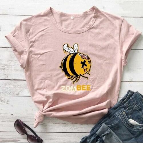 Zoo bee graphic women fashion graphic party hipster cute Halloween horror grunge tumblr t shirt youngs tees unisex party tops