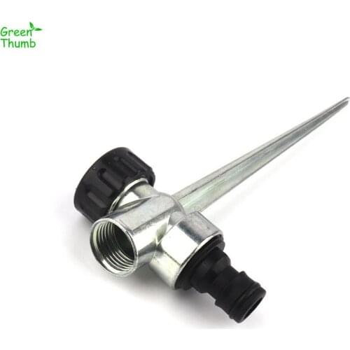 1pc 1/2inch Female Thread Metal Ground Insertion Fixed Rod Zinc Alloy Connect Nozzle Garden Irrigation Agricultural