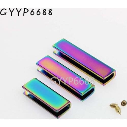 10-30-100pcs Rainbow 20mm 25mm 34mm 38mm handle bag decoration clips in screws Fashion straps clasp fashion belt clasp wholesale