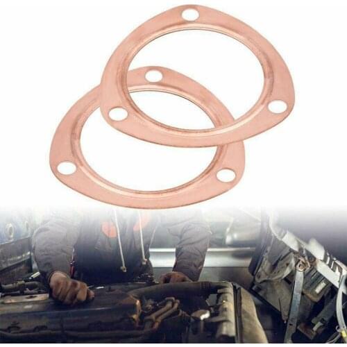 2 1/2" Copper Header Exhaust Collector Gaskets Reusable SBC BBC 302 350 454 2.5"