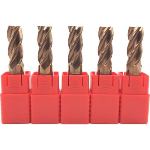 5PCS HRC60 8mm Solid Carbide Endmills ENDMILL D8X20XD8X60L 4 Flute Standard Length Side milling Slotting Profiling face mill