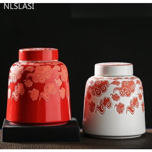 Creativity Large Ceramics Tea Caddy Portable Travel Tea Box Sealed Jar Dried Fruit Coffee Spice Canister Household Storage Tank