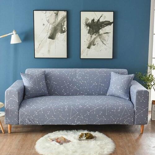 Nordic Grey Galaxy Sky Stitching Sofa Cover Slipcover Stretch Elastic Spandex/Polyester Chair Loveseat L Shape Sofa Protector
