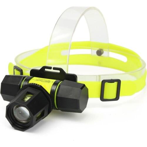 XM-L T6 2 Mode 100m Diving Zoomable Headlight Lamp Waterproof Rechargable 18650 Battery headlamps Torch Lantern For Fish Diving