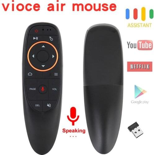 G10 Voice Remote Control 2.4G Wireless Air Mouse Microphone Gyroscope IR Learning for Android tv box T9 H96 Max X96 mini