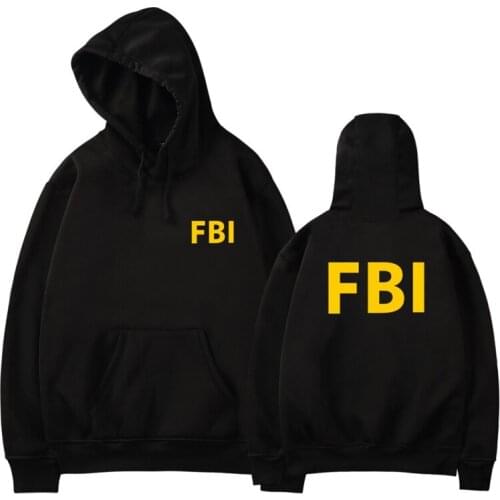 Fashion Design FBI Hoodie Print Sports Men Women Hoodies Kids Pullover Tops Casual Pocket Long Sleeve Streetwear Sweatshirts