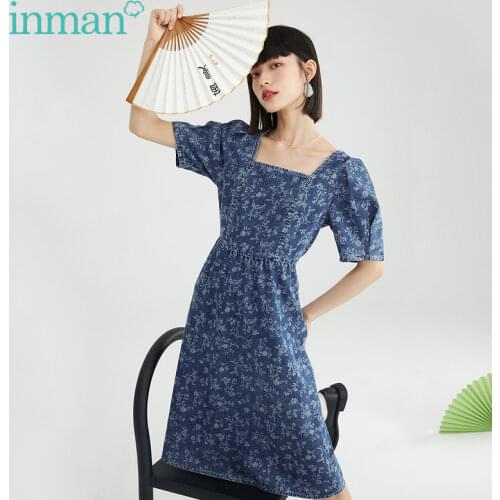 INMAN Fashion Denim Dresses