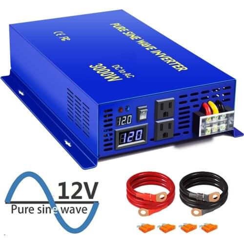 XYZ INVT 3000w Inverter 12v 24v 36v 48v dc to ac 120v 220V 240V Pure Sine Wave Power Inverter Car Battery Use Home Use Inverters