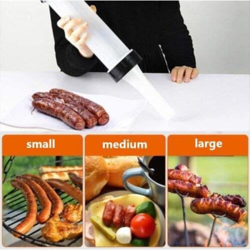 Kitchen Manual Sausage Meat Fillers Machine For Sausage Meat Stuffer Filler Hand Operated Sausage Machines Funnel Nozzle Tools