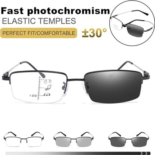 New Progressive Multifocal Reading Glasses Women Men Anti Blue Ray TR90 Business Prescription Eyeglasses Diopter +1.0 To +1.0