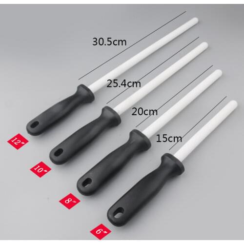 1 Pcs Ceramic(zirconia) Rod Knife Sharpener With ABS Handle Sharpening For Chefs Steel Knives Kitchen Assistant Helper musat