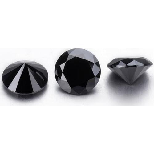 Starszuan Small size 15pcs 1.5mm Black Moissanite Bead High Quality Loose Moissanite Stone