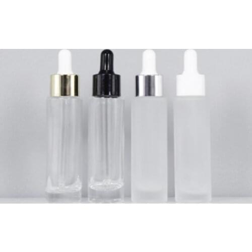 2020 new 100pcs 30ml Empty Glass Frosted Dropper Bottle Essential Oil Pot Small Perfume Cosmetic Container Refillable Travel