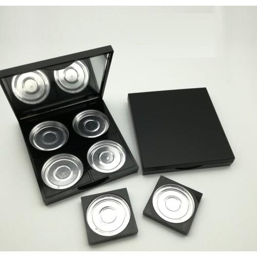 10pcs/lot Empty Rectangular 4 grids Eyeshadow Compact Case 36.3mm Lip rouge/Blush Palette Eyebrow Powder Plate Cosmetic Tools
