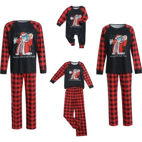 Christmas Pajamas Family Couple Clothes Baby Romper Mom and Daughter Matching Clothes Xmas Deer Family Look Pijamas Pyjamas