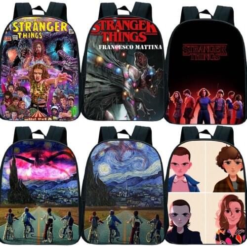 New Stranger Things Backpack Kids Small School Bags for Girls Boys Toddler Backpack Primary Kindergarten Backpack Kids Book Bag