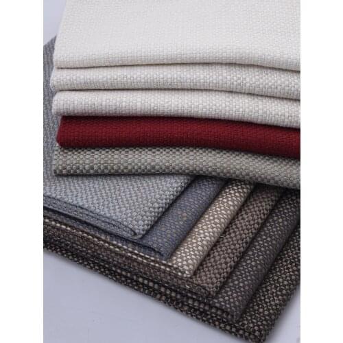 Width 55'' Thickened High-End Solid Color Coarse Cotton Linen Fabric By The Yard For Sofa Cushion Pillow Case Material