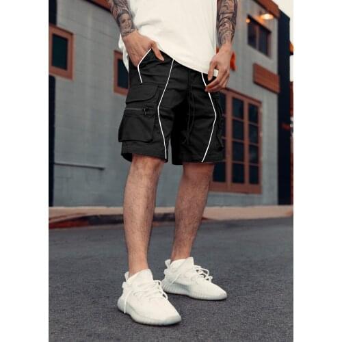 Cargo Shorts Men Cool Summer Hot Sale Casual Sports Mens Five-point Pants Outdoor Reflective Hip Hop Clothing Bermuda Shorts New
