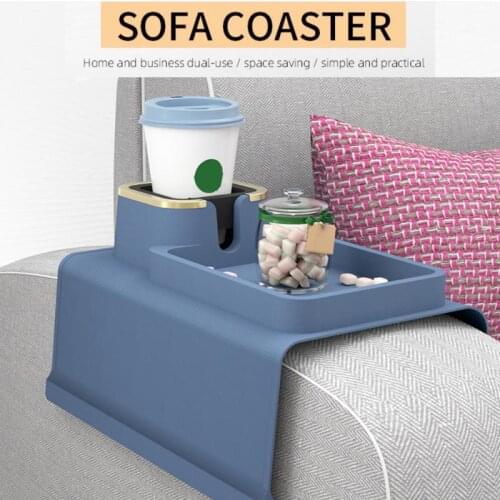 Silicone Sofa Coaster Armrest Organizer Cup Holder Tray Couch Armchair Hanging Storage Bag For TV Remote Control Cellphone Mats