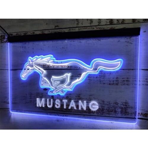 Ss009 Ford Mustang Dual Color Led Neon Sign